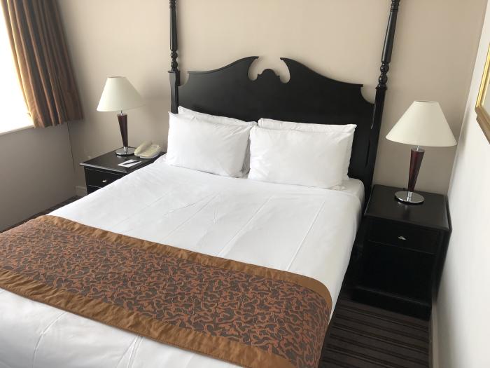 Bed at the Walforf Astoria Las Vegas